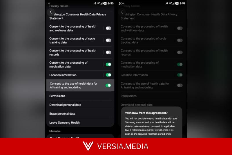 Samsung Health будет удалять данные пользователей, которые запретят обучать на них ИИ