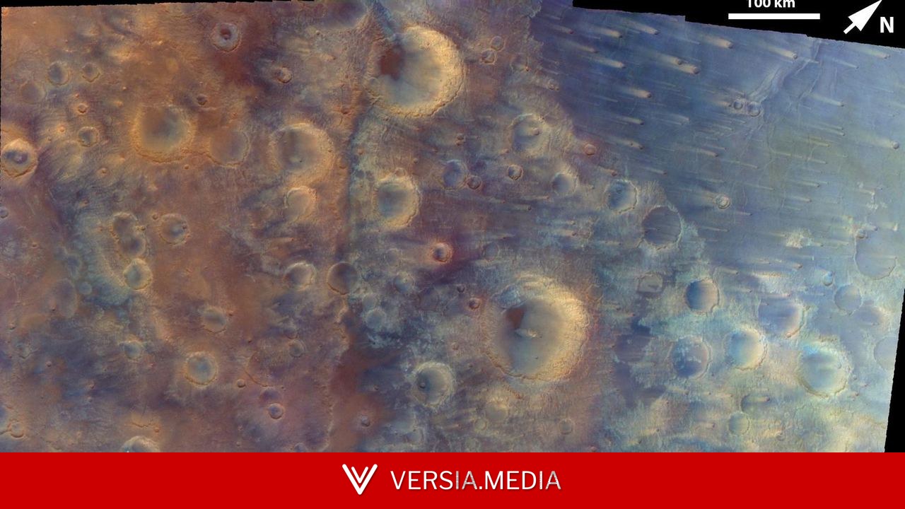 Аппарат NASA Psyche запечатлел детали поверхности Марса во время пролёта к астероиду