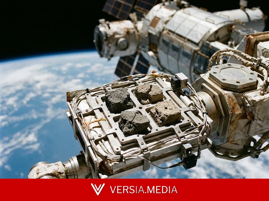 Материалы для строительства на Луне выдержали полгода снаружи МКС