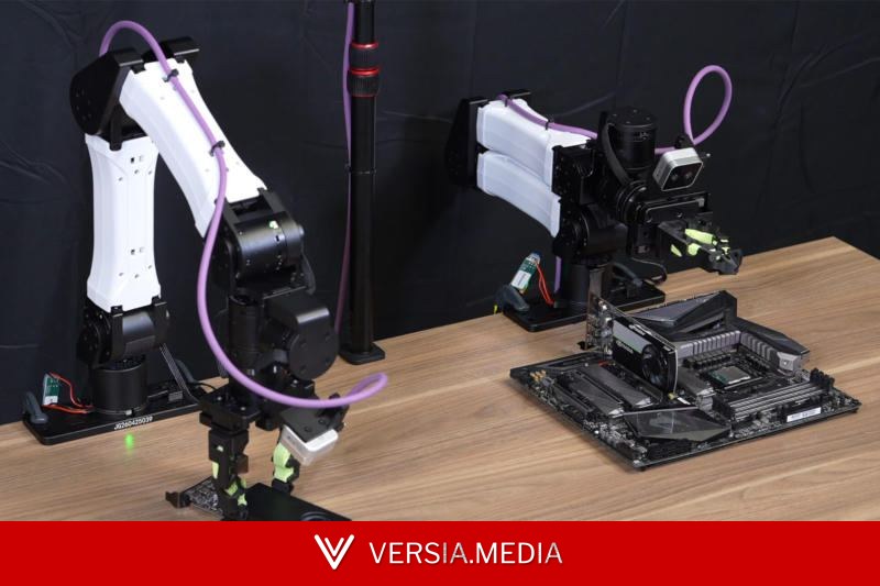 Nvidia показала роботов, которые сами научились собирать ПК — но почему-то дорогие видеокарты им не доверила