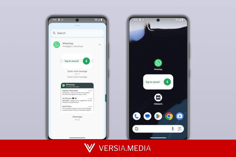 Голосовые сообщения в WhatsApp можно будет отправлять не открывая приложение — прямо из виджета