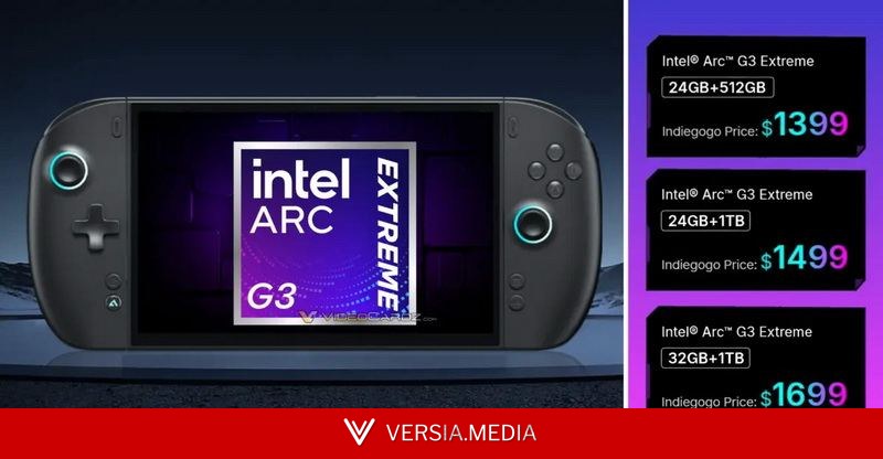 OneXPlayer оценила портативную игровую приставку OneXPlayer 3 с Intel Arc G3 Extreme от $1399