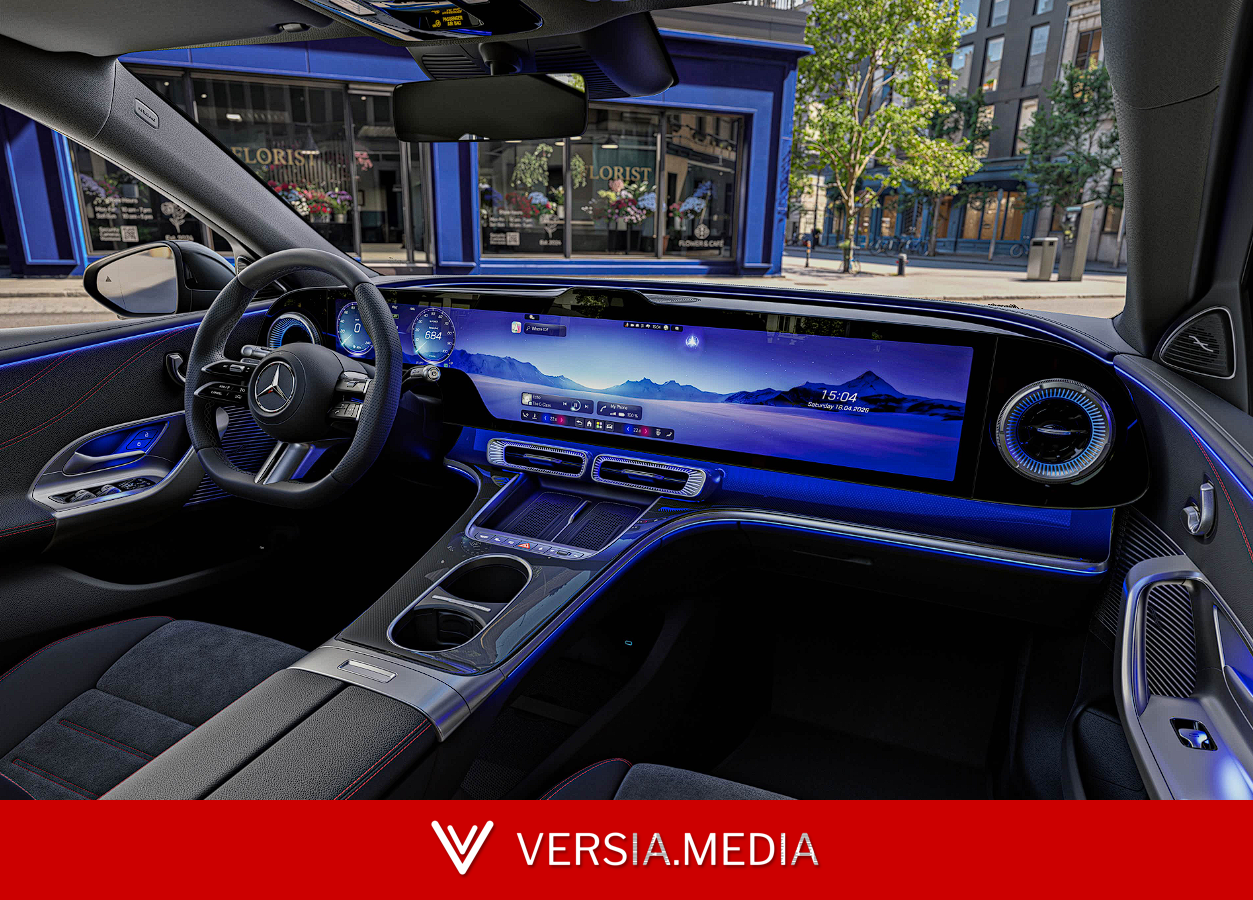 Представлен Mercedes-Benz C-Class нового поколения с подруливающими задними колёсами и 39-дюймовым экраном: машины уже сходят с конвейера