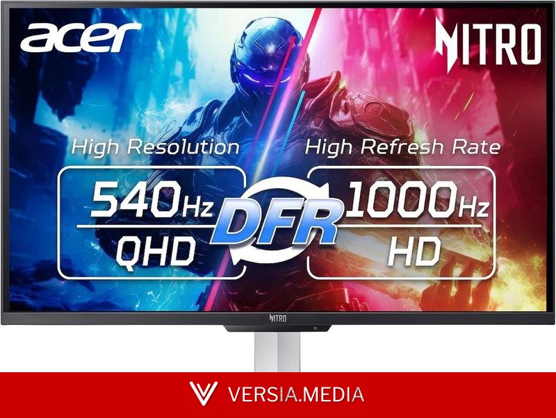 Acer представила 27-дюймовый геймерский монитор Nitro XV273U F5 с разгоном до 1000 Гц за $700