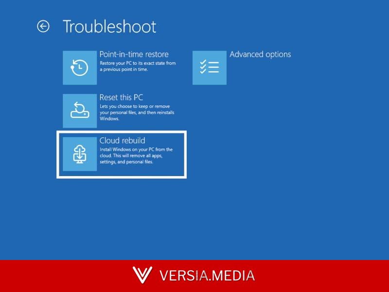Microsoft начала тестировать функцию Cloud Rebuild — облачное восстановление засбоившей Windows 11