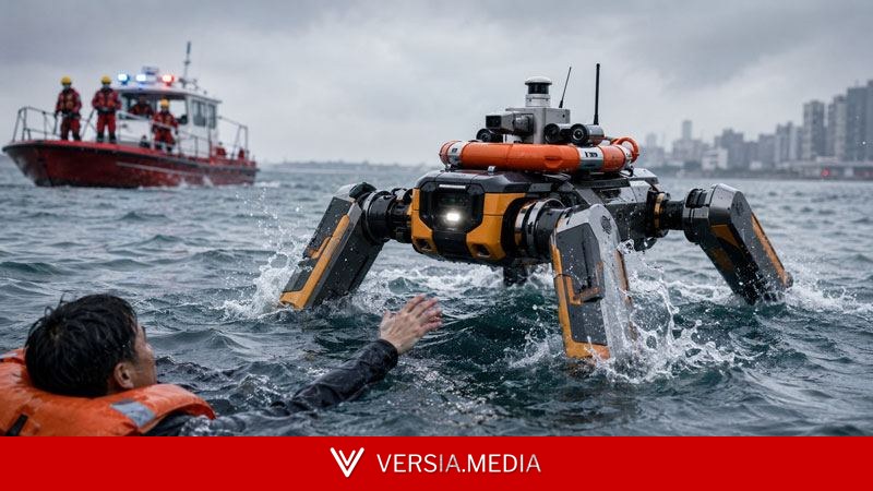 В Китае создали водоплавающий паукообразный беспилотник для спасения утопающих