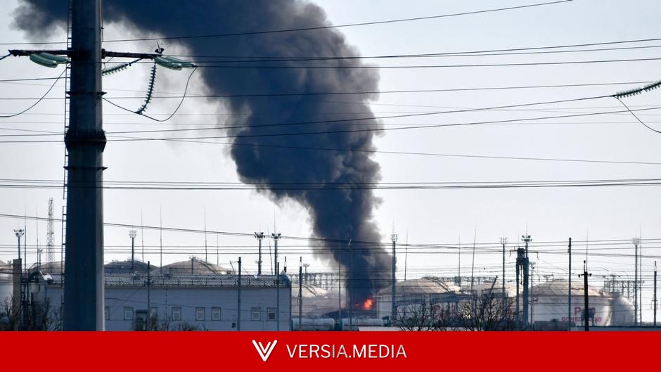 Полтавская нефтебаза под Краснодаром загорелась после атаки БПЛА