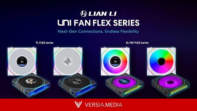 Lian Li представила корпусные вентиляторы UNI Fan Flex — среди них версии с ЖК-экранами и встроенной флеш-памятью