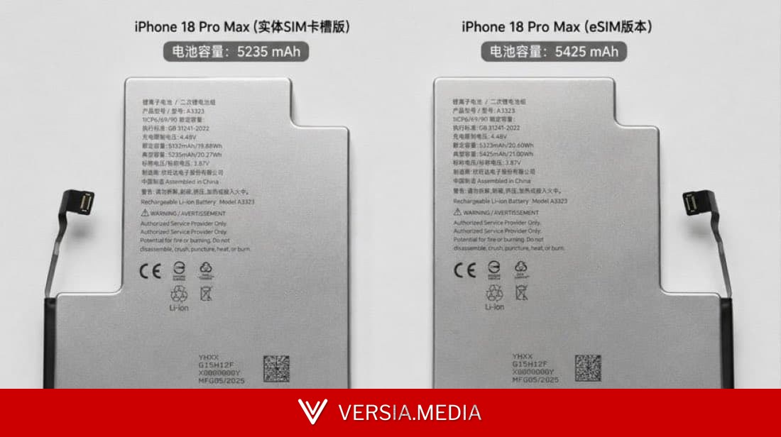 SIM-лоток «съедает» аккумулятор: рекордные аккумуляторы разных версий iPhone 18 Pro Max показали на фото